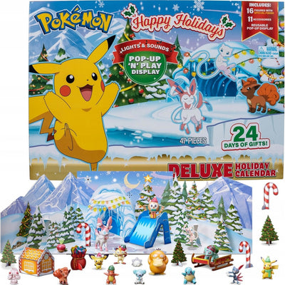 Zabawka POKEMON KALENDARZ ADWENTOWY DELUXE ORYGINALNY 16 U - kolekcjonerska premium zabawki Aseo dla dzieci