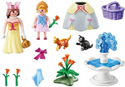 PLAYMOBIL KRÓLOWA I KSIĘŻNICZKA W OGRODZ - widok 2 opakowania szczegoly zabawka kolekcja