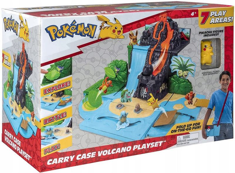 POKEMON WALIZKA WULKAN PLANSZA DO ZABAWY - widok 2 opakowania szczegoly zabawka kolekcja