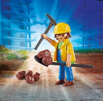 KLOCKI PLAYMOBIL  PRACOWNIK BUDOWY 70560 - widok 2 opakowania szczegoly zabawka kolekcja