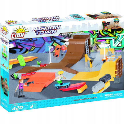 Zabawka COBI ACTION TOWN CRAZY SZALONY SKATEPARK 1880 - kolekcjonerska premium zabawki Aseo dla dzieci
