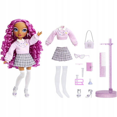 RAINBOW HIGH NEW FRIENDS LALKA LILAC LAN - widok 2 opakowania szczegoly zabawka kolekcja