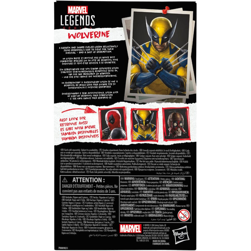 MARVEL LEGENDS SERIES DEADPOOL AND WOLVE - widok 2 opakowania Hasbro szczegoly kolekcja