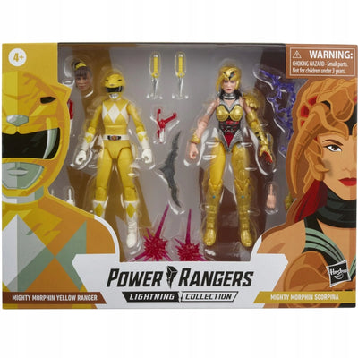 POWER RANGERS LIGHTNING ŻÓŁTY RANGER + S - widok 2 opakowania szczegoly zabawka kolekcja