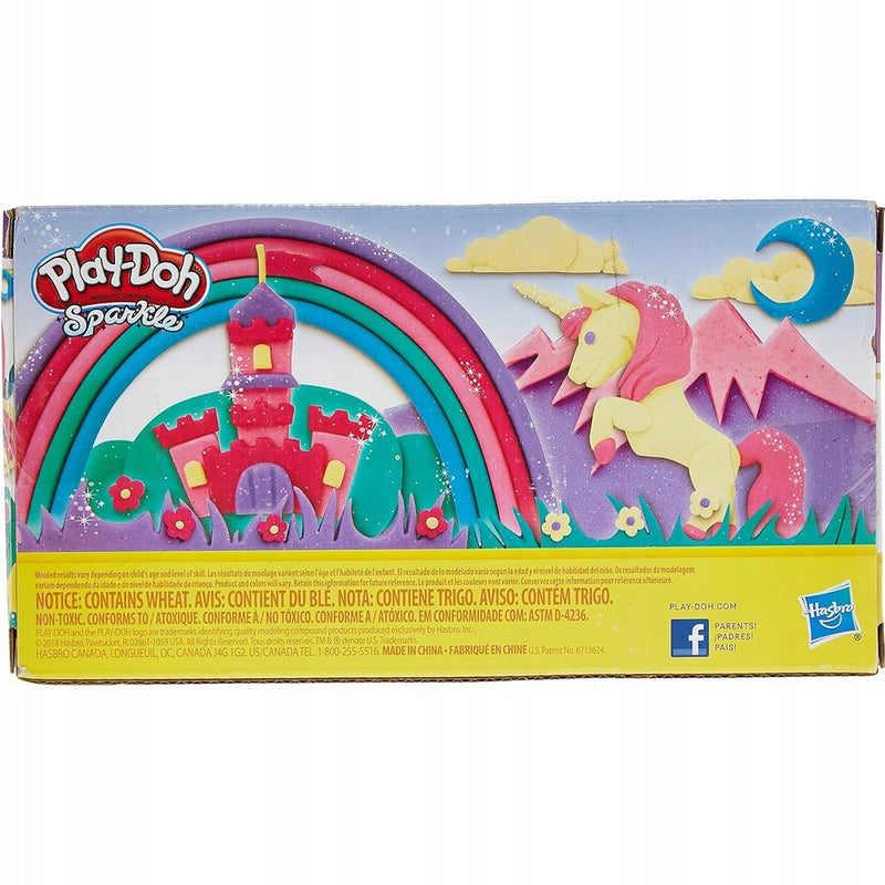 PLAY-DOH SPARKLE BŁYSZCZĄCA CIASTOLINA Z - widok 5 opakowania szczegoly zabawka kolekcja
