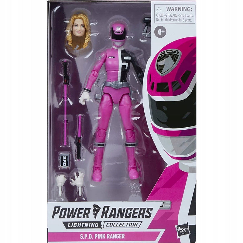 POWER RANGERS LIGHTNING SPD RÓŻOWY PINK  - widok 2 opakowania szczegoly zabawka kolekcja