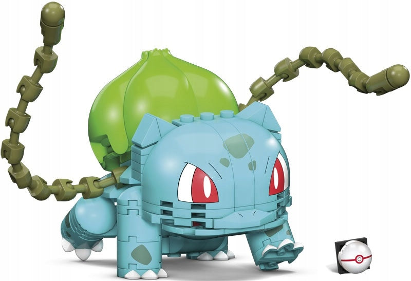 MEGA CONSTRUX POKEMON KLOCKI  BULBASAUR - widok 3 opakowania szczegoly zabawka kolekcja
