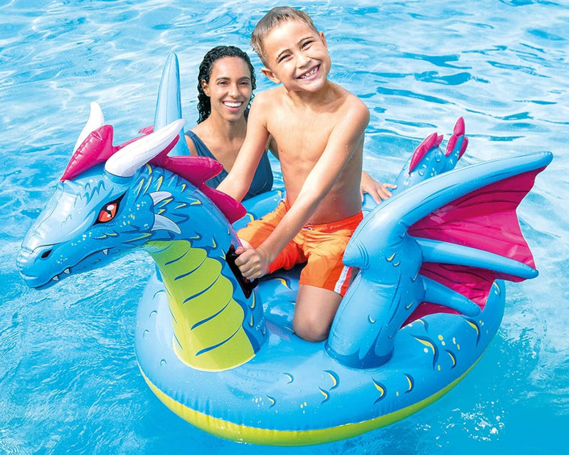 DMUCHANY SMOK NIEBIESKI DRAGON WYSPA NA  - widok 2 Intex opakowanie szczegoly collectible