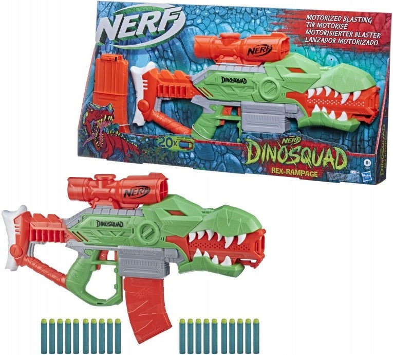 Zabawka NERF DINOSQUAD WYRZUTNIA REX-RAMPAGE + STRZAŁKI - kolekcjonerska premium zabawki Aseo dla dzieci