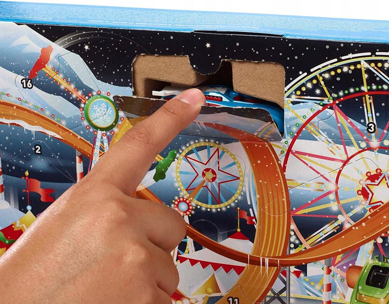 HOT WHEELS KALENDARZ ADWENTOWY ADVENT CA - widok 3 opakowania szczegoly zabawka kolekcja