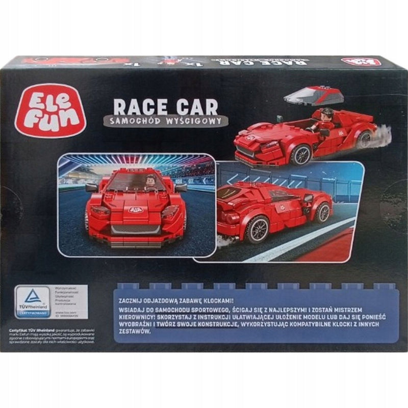 KLOCKI ELEFUN RACE CAR SAMOCHÓD WYŚCIGOW - widok 2 opakowania szczegoly zabawka kolekcja