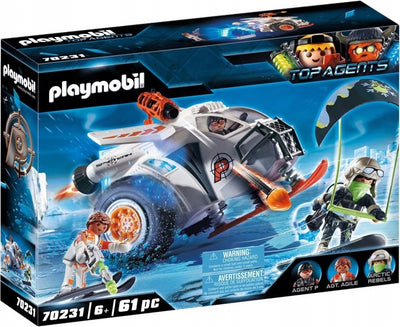 Zabawka PLAYMOBIL TOP AGENTS POJAZD ŚNIEŻNY 70231 - kolekcjonerska premium zabawki Aseo dla dzieci
