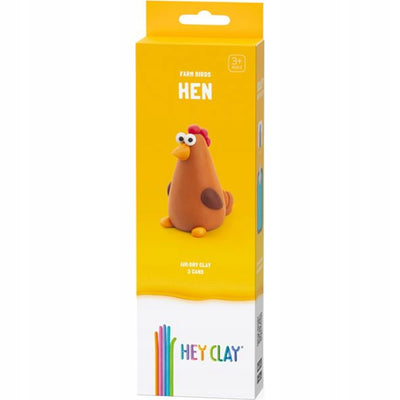 Zabawka HEY CLAY FARM BIRDS HEN 3 TUBKI - kolekcjonerska premium zabawki Aseo dla dzieci