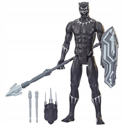 MARVEL TITAN HERO SERIES BLACK PANTHER + - widok 2 opakowania szczegoly zabawka kolekcja