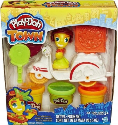 Zabawka PLAY-DOH TOWN CIASTOLINA ZESTAW DOSTAWCA PIZZY - kolekcjonerska premium zabawki Aseo dla dzieci