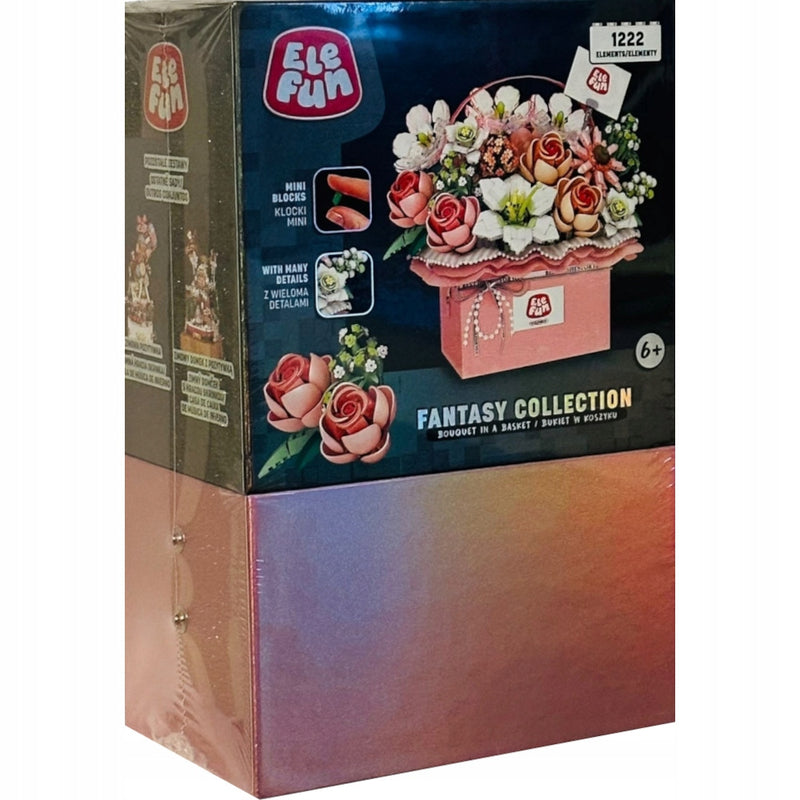 Zabawka KLOCKI ELEFUN FANTASY COLLECTION BOUQUET IN A BASK - kolekcjonerska premium zabawki Aseo dla dzieci