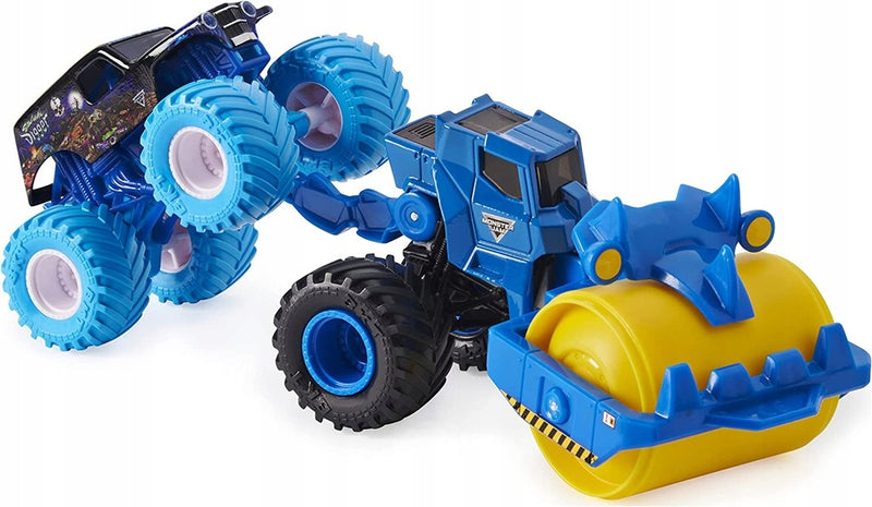 MONSTER JAM TRUCK 1:64 POJAZD BULDOŻER R - widok 5 opakowania szczegoly zabawka kolekcja