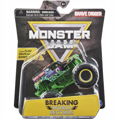 Zabawka MONSTER JAM TRUCK AUTO TERENOWE BREAKING WORLD REC - kolekcjonerska premium zabawki Aseo dla dzieci