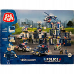 Zabawka KLOCKI ELEFUN XXL POLICE POSTERUNEK POLICJI 8808 - kolekcjonerska premium zabawki Aseo dla dzieci