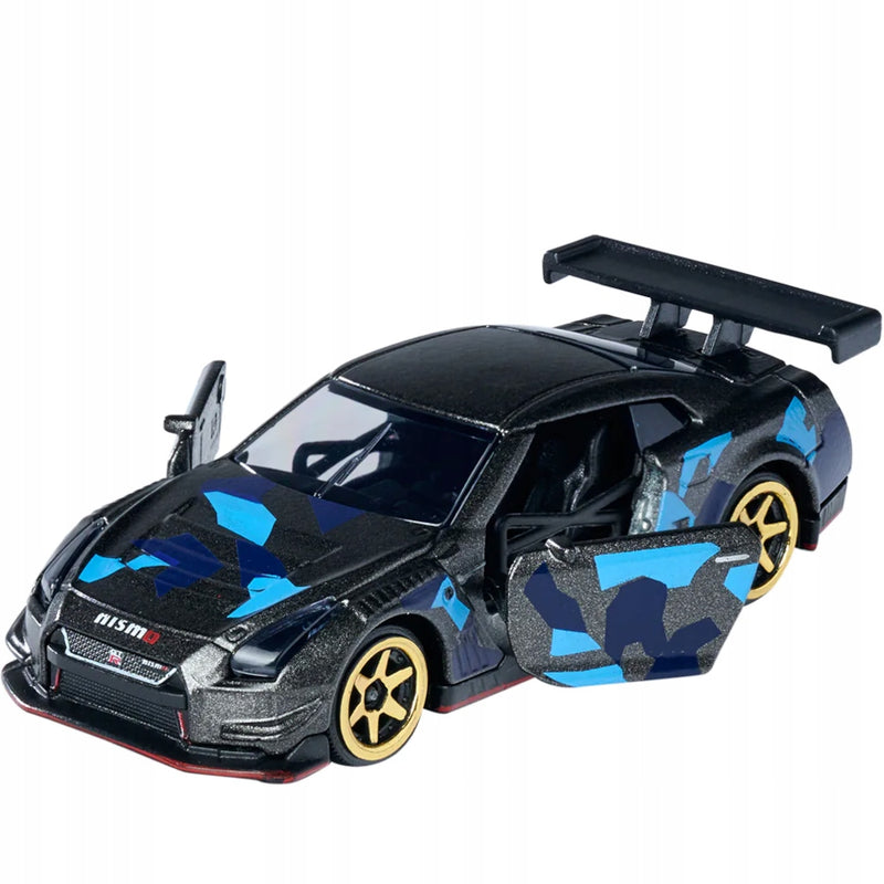 MAJORETTE MODEL AUTO NISSAN GT-R NISMO G - widok 2 opakowania szczegoly zabawka kolekcja