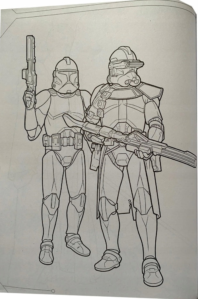 KOLOROWANKA DLA DZIECI STAR WARS 128 + N - widok 4 opakowania szczegoly zabawka kolekcja