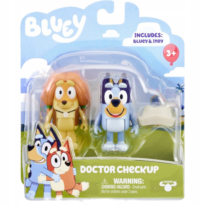 Zabawka BLUEY BINGO DOCTOR CHECKUP WIZYTA U LEKARZA ZESTAW - kolekcjonerska premium zabawki Aseo dla dzieci