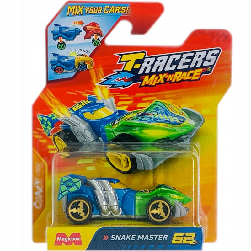 Zabawka T-RACERS 2.0 MIX 'N RACE MAGIC BOX CRAZY 002 AUTO  - kolekcjonerska premium zabawki Aseo dla dzieci
