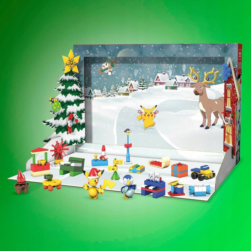 POKEMON MEGA CONSTRUX KALENDARZ ADWENTOW - widok 4 opakowania szczegoly zabawka kolekcja