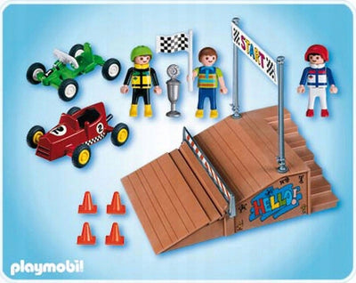 KLOCKI PLAYMOBIL CITY WYŚCIGI GOKARTÓW R - widok 2 opakowania szczegoly zabawka kolekcja