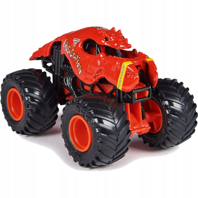 MONSTER JAM TRUCK AUTO TERENOWE SPIN MAS - widok 2 opakowania szczegoly zabawka kolekcja