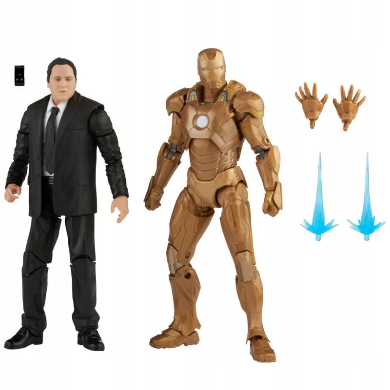 MARVEL LEGENDS 2-PAK HAPPY HOGAN IRON MA - widok 2 opakowania szczegoly zabawka kolekcja