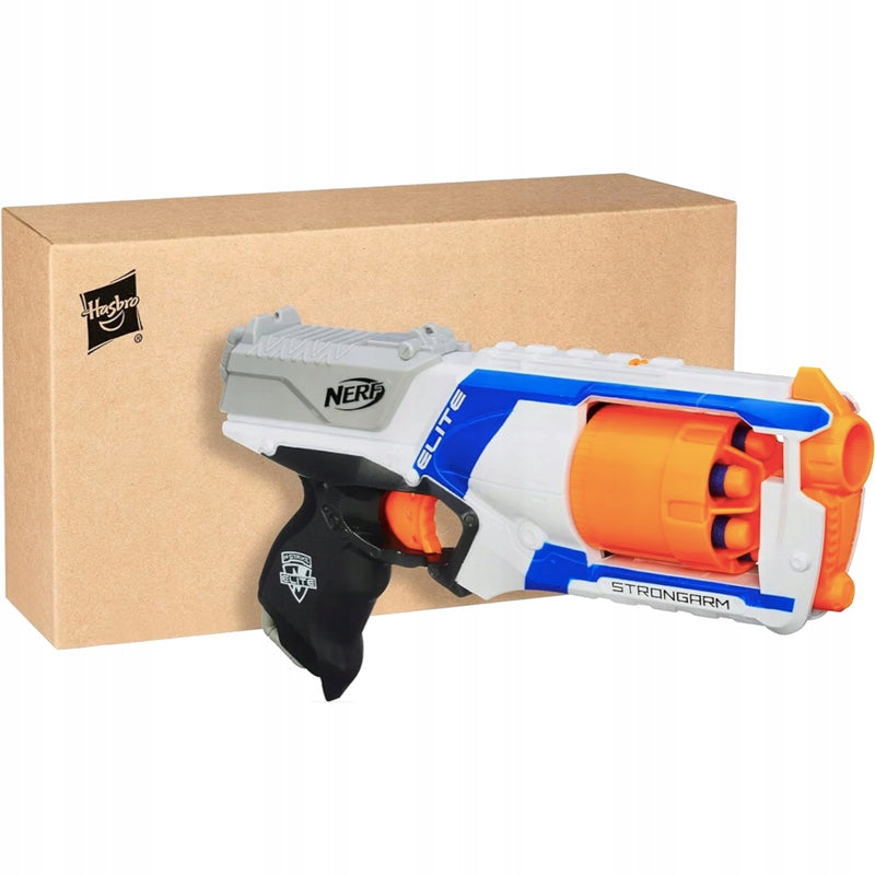 Zabawka NERF N-STRIKE WYRZUTNIA ELITE STRONGARM HASBRO 360 - kolekcjonerska premium zabawki Aseo dla dzieci