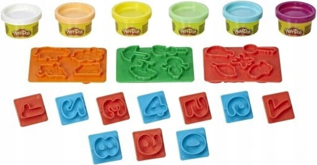 PLAY-DOH CIASTOLINA ZESTAW LICZBY LICZEN - widok 3 opakowania szczegoly zabawka kolekcja