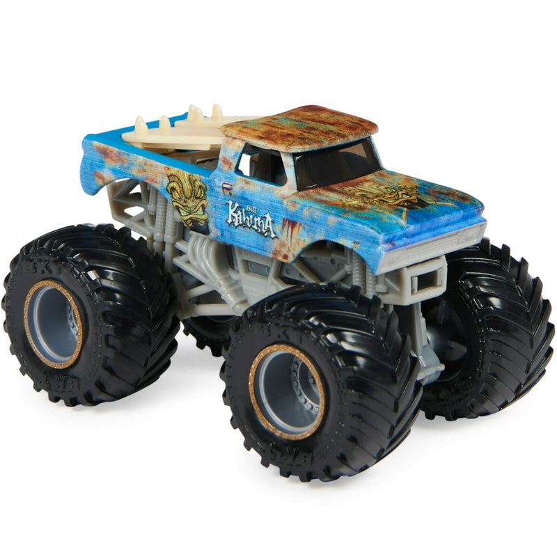 MONSTER JAM TRUCK AUTO TERENOWE BIG KAHU - widok 2 opakowania szczegoly zabawka kolekcja