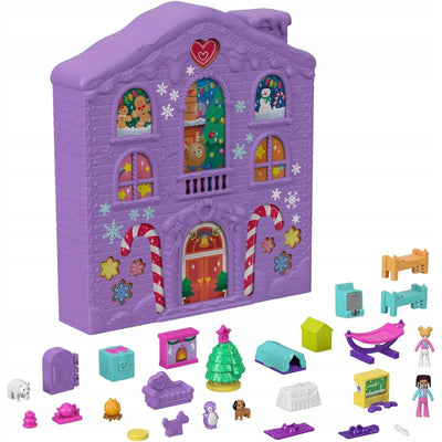 KALENDARZ ADWENTOWY POLLY POCKET DOMEK Z - widok 2 opakowania szczegoly zabawka kolekcja