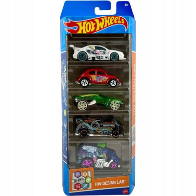 HOT WHEELS HW DESIGN LAB 5-PAK ZESTAW MA - widok 2 opakowania szczegoly zabawka kolekcja