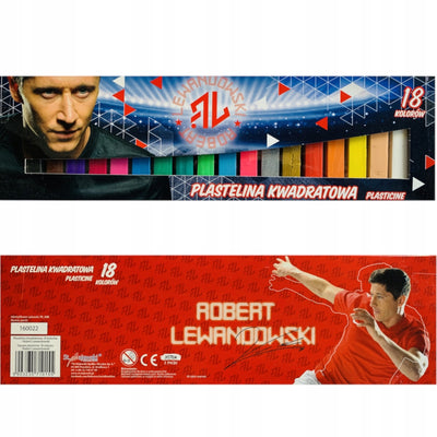 Zabawka PLASTELINA KWADRATOWA 18 SZTUK ROBERT LEWANDOWSKI - kolekcjonerska premium zabawki Aseo dla dzieci