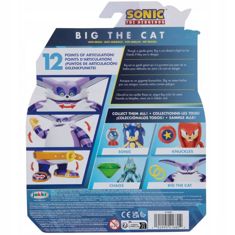 SONIC THE HEDGEHOG  BIG THE CAT 13cm - widok 6 opakowania szczegoly zabawka kolekcja