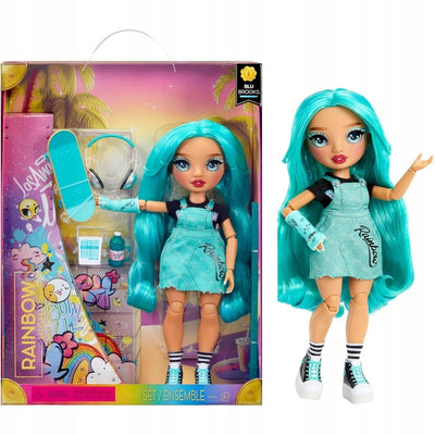 Zabawka RAINBOW HIGH NEW FRIENDS LALKA BLU BROOKS TEAL - kolekcjonerska premium zabawki Aseo dla dzieci