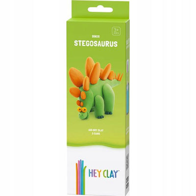 Zabawka HEY CLAY DINOS STEGOSAURUS 3 TUBKI - kolekcjonerska premium zabawki Aseo dla dzieci