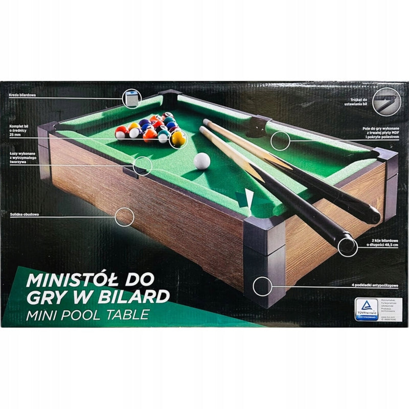 Zabawka MINISTÓŁ DO GRY W MINI BILARD MINI POOL TABLE - kolekcjonerska premium zabawki Aseo dla dzieci