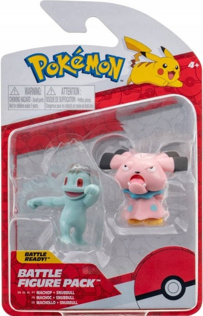 Zabawka POKEMON FIGURKI ZESTAW 2-PAK MACHOP + SNUBBULL - kolekcjonerska premium zabawki Aseo dla dzieci