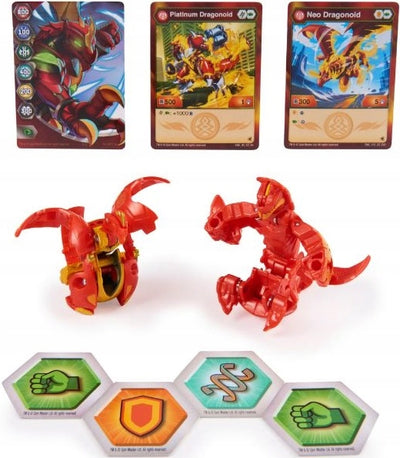 BAKUGAN EVOLUTIONS 2-PAK DRAGONOID + NEO - widok 2 opakowania szczegoly zabawka kolekcja