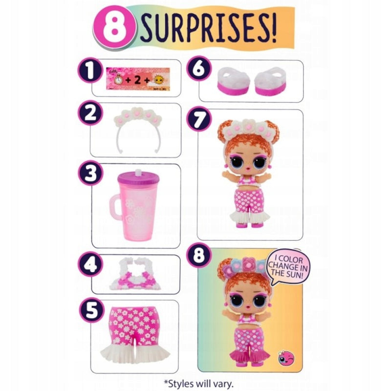 LOL SURPRISE! SUNSHINE MAKEOVER MGA LALK - widok 5 opakowania szczegoly zabawka kolekcja