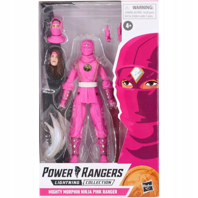 POWER RANGERS MIGHTY MORPHIN NINJA RÓŻOW - widok 2 opakowania szczegoly zabawka kolekcja