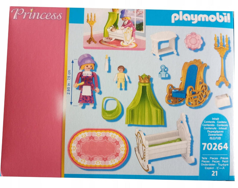 PLAYMOBIL PRINCESS AMME Z KOŁYSKĄ DZIECI - widok 2 opakowania szczegoly zabawka kolekcja