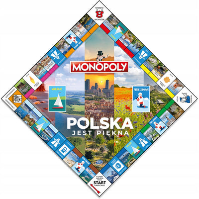 MONOPOLY POLSKA JEST PIĘKNA GRA HASBRO - widok 2 opakowania szczegoly zabawka kolekcja