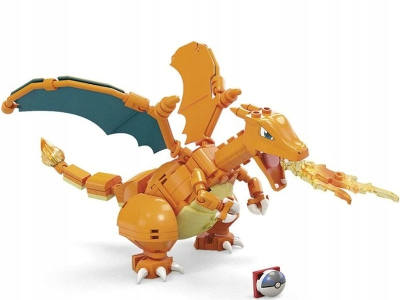 MEGA CONSTRUX POKEMON KLOCKI  CHARIZARD - widok 4 opakowania szczegoly zabawka kolekcja