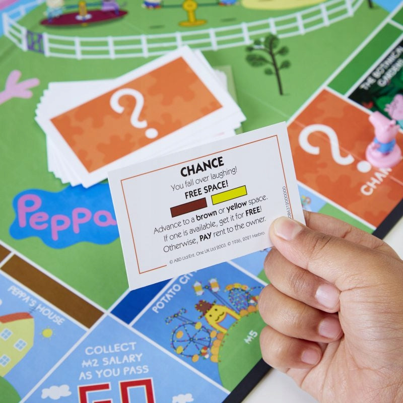 MONOPOLY JUNIOR ŚWINKA PEPPA GRA HASBRO  - widok 8 opakowania szczegoly zabawka kolekcja