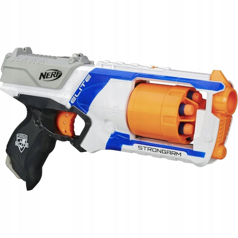 NERF N-STRIKE WYRZUTNIA ELITE STRONGARM  - widok 2 opakowania szczegoly zabawka kolekcja